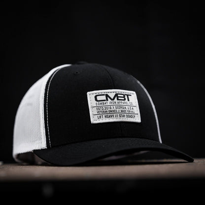 CMBT Standard Woven White Patch Edition Mid-Profile Mesh Snapback HAT