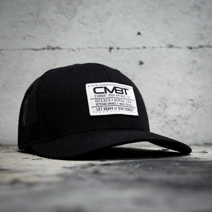 CMBT Standard Woven White Patch Edition Mid-Profile Mesh Snapback HAT