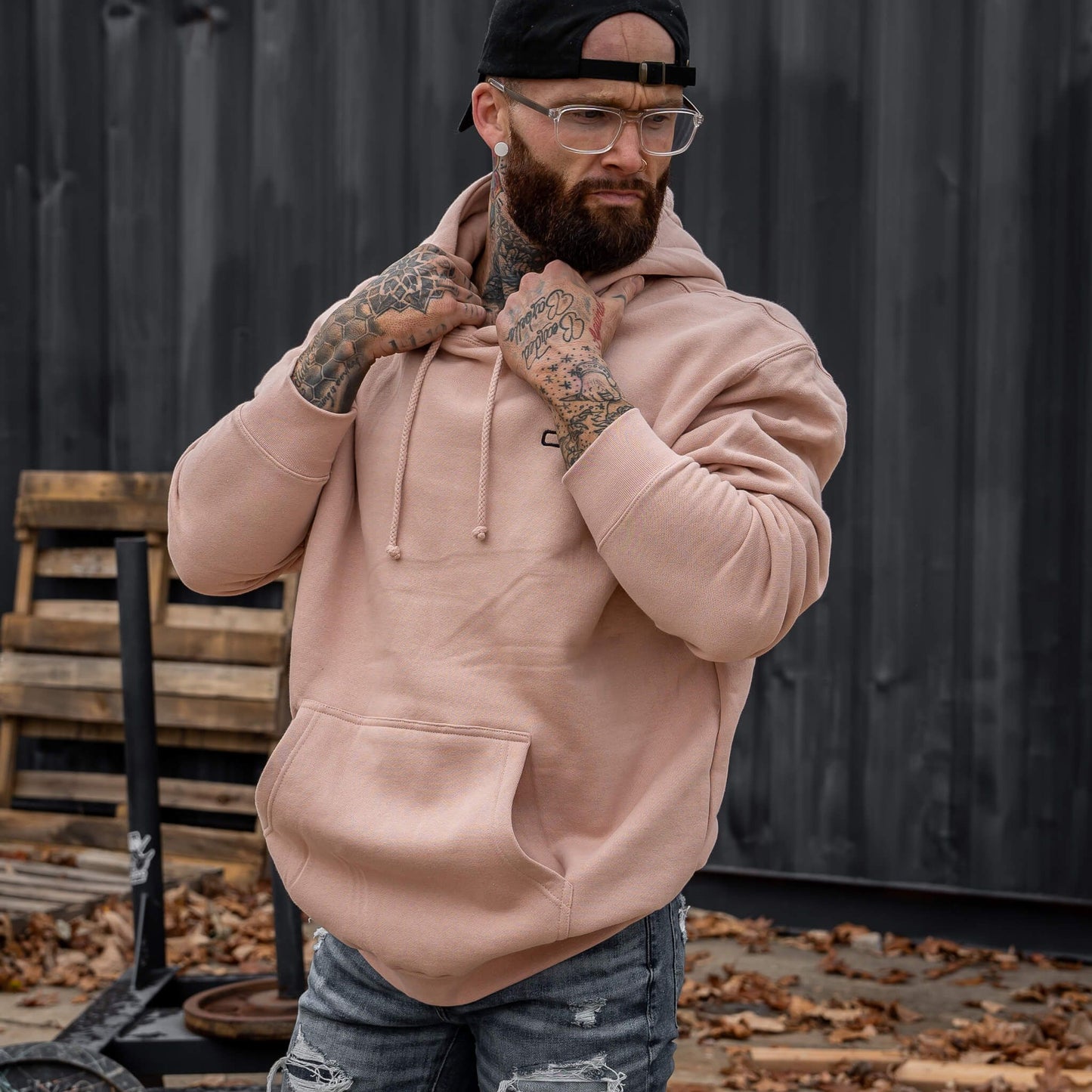 MEN'S HEAVYWEIGHT CMBT FLEECE HOODIE | DUSTY PINK