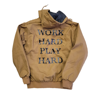 Work Hard Play Hard Canvas Jacket