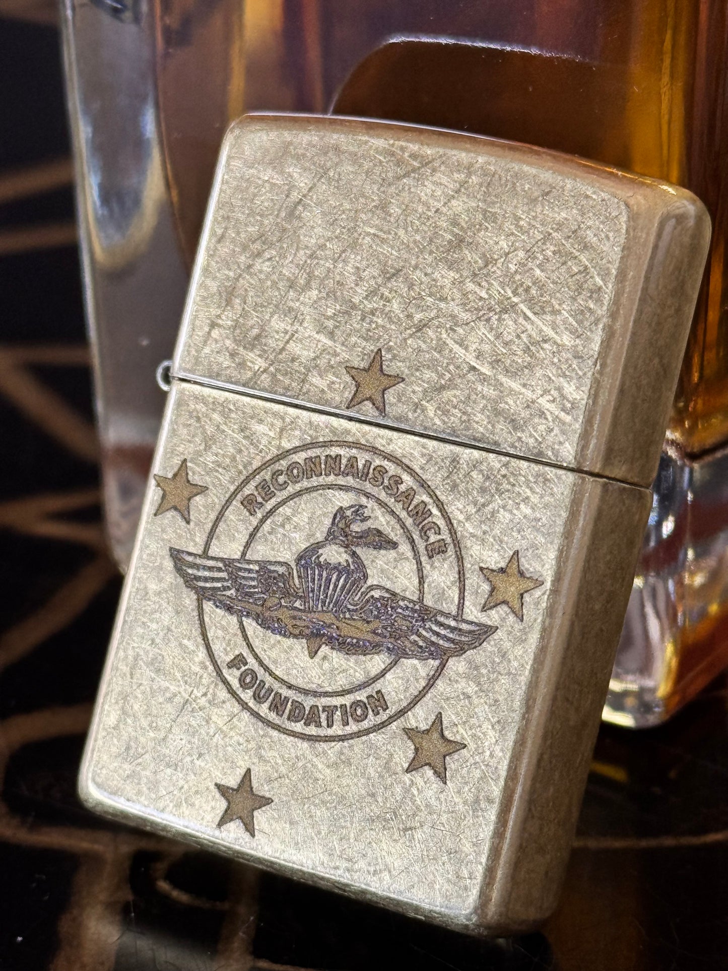 MRF engraved Zippo lighters