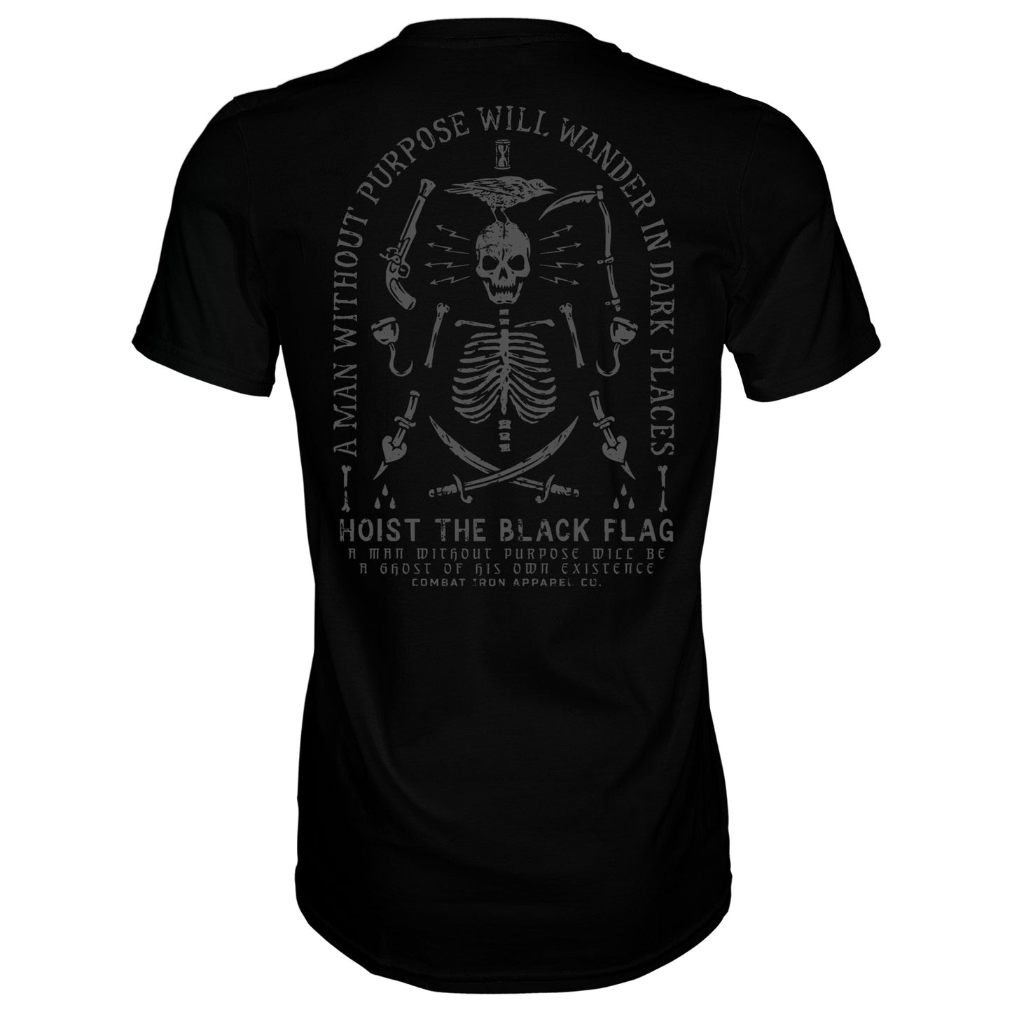 HOIST THE BLACK FLAG Skull & Bones Men's T-Shirt