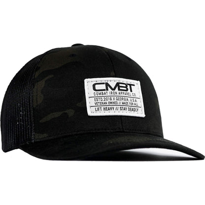 CMBT Standard Woven White Patch Edition Mid-Profile Mesh Snapback HAT